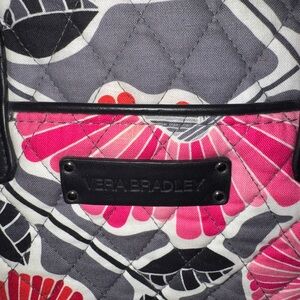 Vera Bradley Pink, Gray & Black Quilted Floral Crossbody